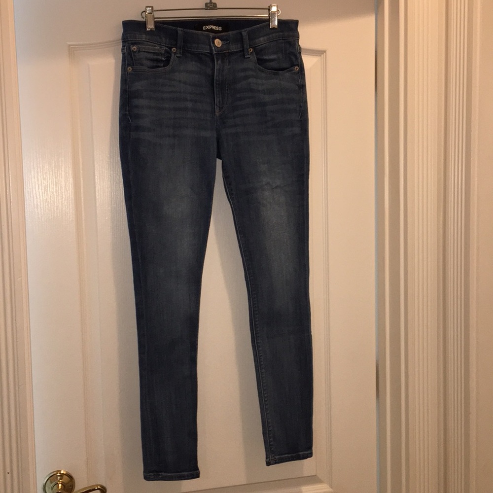 Express Mid Rise Light Wash Stretch Jean Legging